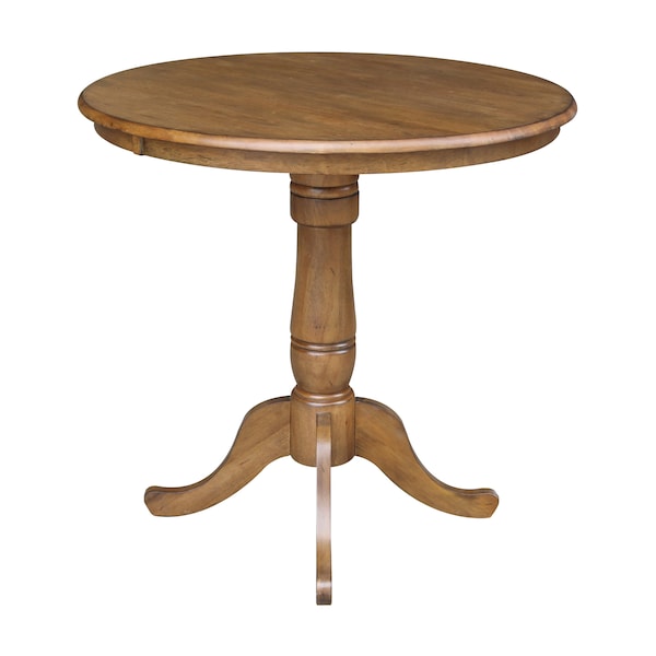 International Concepts Round 36 in Round Top Pedestal Table, 40.9 inH, Pecan, 36 in W, 36 in L, 40.9 in H, Wood, Pecan K59-36RT-6B-2 - main